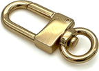 Long Square-Top Push-Gate Swivel Clasp, Round Eye (3/8")