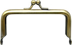 Rectangle Glue-In Kiss-Lock Purse Frame, 3 1/2" x 1 3/4" (9 x 4.5 cm)