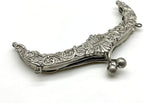 Vintage Embossed Screw-In Kiss-Lock Purse Frame, 5 5/16" x 2 9/16" (13.5 x 6.5 cm)
