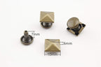 Pyramid Rivet / Copper Double Cap, Purse Rivets Studs Spots for Leather Bag Making Clothing Shoes Anti Bronze