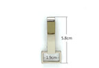 Fixed (Non-Swivel) Push-Gate Snap Hook, Square Eye