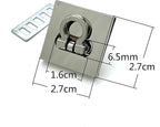 Rectangle Twist Turn Lock Clasp Purse Closure Lock Zinc alloying for Purse Bag Wallet Clutch Making