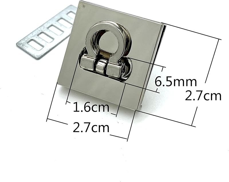 Rectangle Twist Turn Lock Clasp Purse Closure Lock Zinc alloying for Purse Bag Wallet Clutch Making