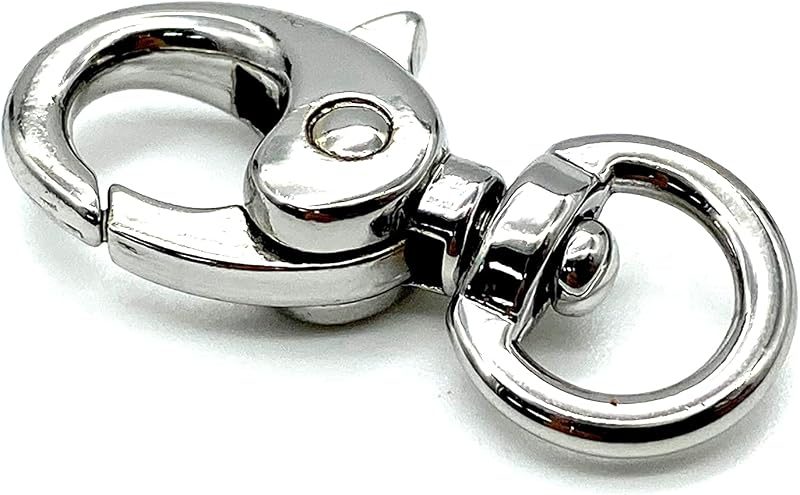 Mini Oval Trigger Clasp, Swivel Round Eye (8mm)