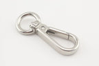 Pear Push-Gate Swivel Clasp, Round Eye (1/2")