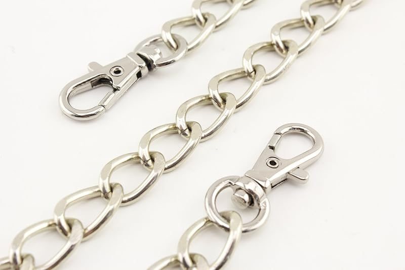Custom Personalized Bag Purse Cable Chain Strap Handles Replacement Extender - Curb Chain, Aluminium