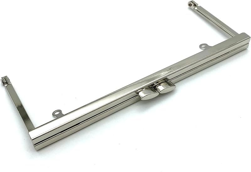 Rectangle Glue-In Kiss-Lock Purse Frame with Chain Loops
