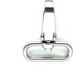 Flat-Gate Swivel Snap Hook, Oval Eye