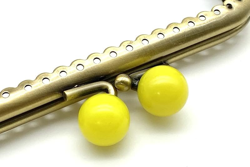 Heart Color-Ball Sew-In Kiss-Lock Purse Frame, 11 x 5 cm