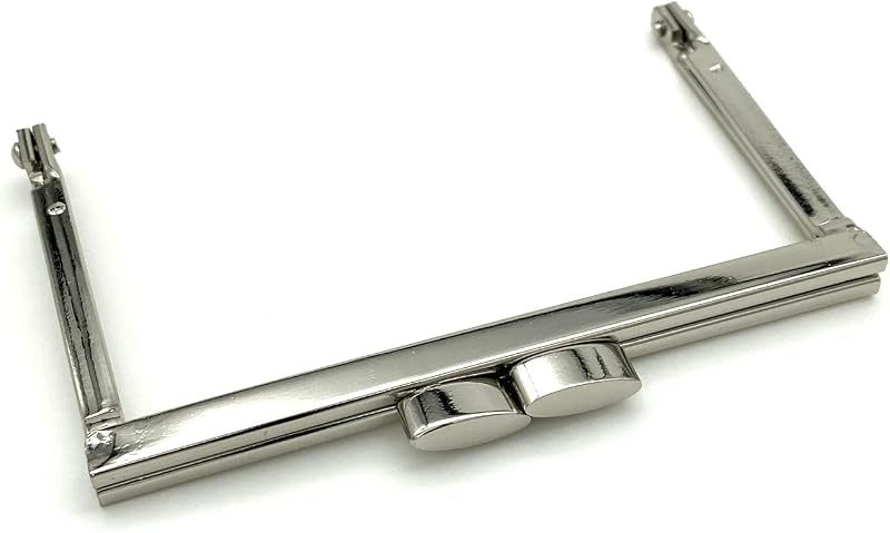 Rectangle Glue-In Kiss-Lock Purse Frame, 4" x 2 3/8" (10 x 6 cm)