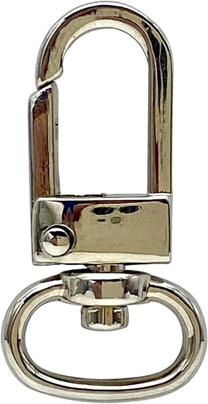 Square-Top Push-Gate Swivel Clasp, Oval Eye (1/2")