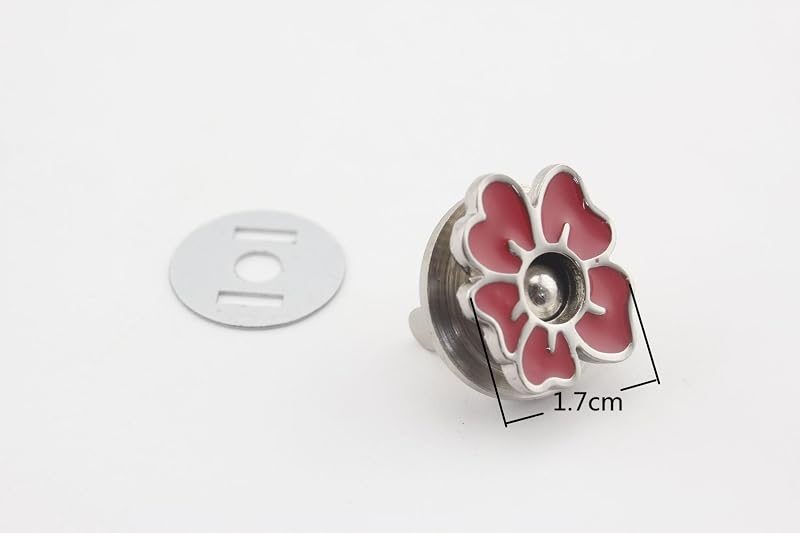 Flower and Round Shape Magnetic Snaps Bag Button Purse Magnetic Snaps Button, 1 Pieces per lot - Five-Petal Flower…
