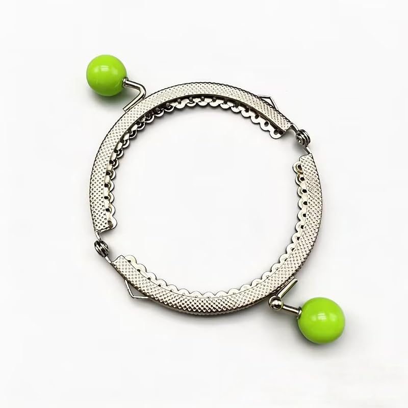 Color-Ball Sew-In Kiss-Lock Purse Frames, 3 1/2" x 2" (9 x 5 cm) - Set of 7 Colors, 16mm Balls