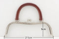 Rectangle Vintage Embossed Wood Purse Frame, 10 3/4" (27 cm)