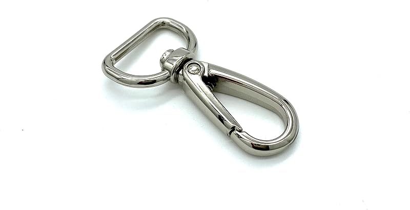 Push-Gate Swivel Snap Hook, D Eye (3/4", 4.6cm)