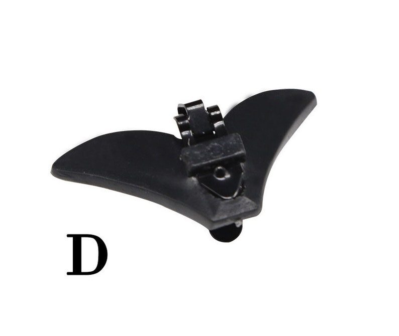 Plastic Tie Shape Keeper with Clip, Black - Pack of 10