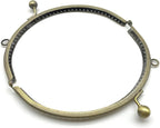 Half-Round Sew-In Kiss-Lock Purse Frame, 6 1/8" x 3" (15.5 x 7.5 cm)
