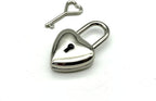Bag Purse Clutch Padlock with Key Heart Shape zinc alloying for Jewelry Necklace Charm Box Making Hardware
