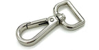 Pear Push-Gate Swivel Snap Hook, D-Ring Eye (3/4")