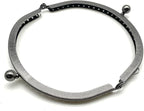 Half-Round Sew-In Kiss-Lock Purse Frame, 4" x 2 3/16" (10 x 5.5 cm) - 8mm Ball Clasp