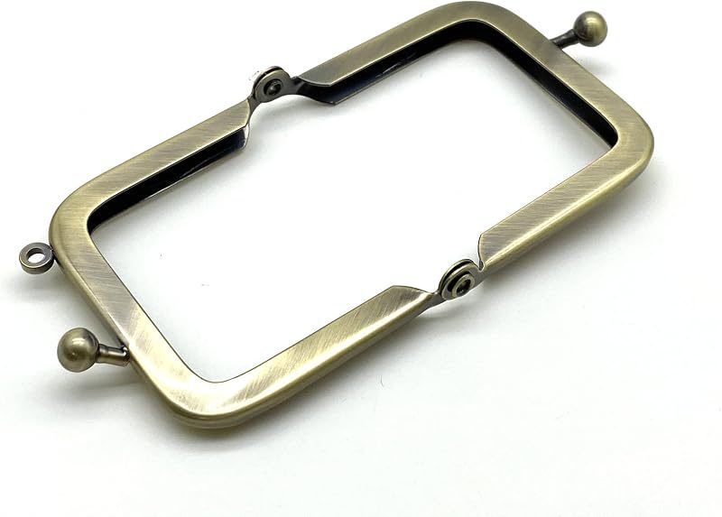 Square Glue-In Kiss-Lock Purse Frame, 2" x 2" (5 x 5 cm)