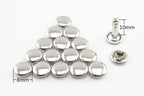 Double Flat Rivet 5/16" (8 mm) Solid Brass Double Cap, Purse Rivet Studs for Leather Bag Making Clothing Shoes Nickel