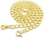 Custom Personalized Bag Purse Cable Chain Strap Handles Replacement Extender - Curb Chain, Alloy/Iron