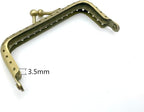 Rectangle Sew-In Kiss-Lock Purse Frame, 3" x 1 5/8" (7.5 x 4 cm)