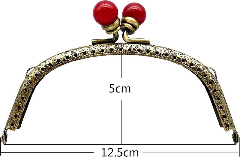 Sew-In Kiss-Lock Purse Frame, 5" x 2" (12.5 x 5 cm)