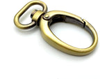 Oval Push-Gate Swivel Snap Hook, Large