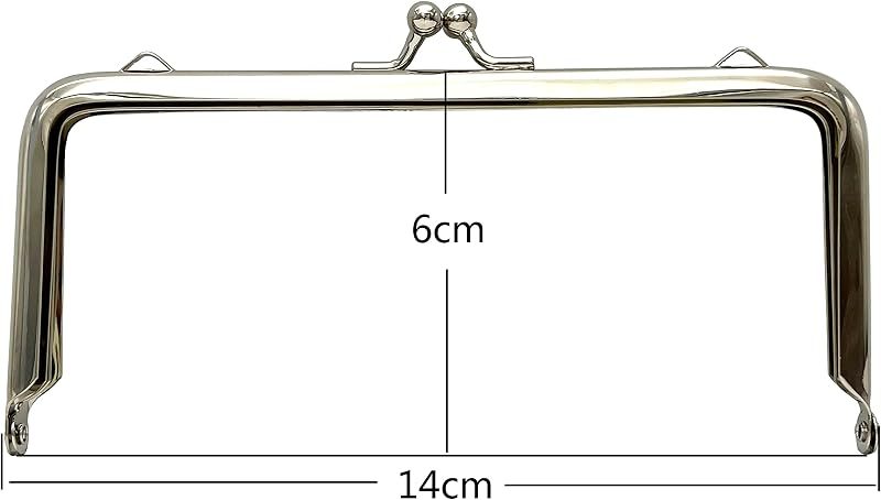 Rectangle Glue-In Kiss-Lock Purse Frame, 5 1/2" x 2 3/8" (14 x 6 cm)