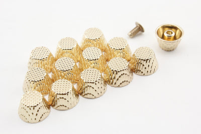 12mm flat cone rivet purse feet Gold
