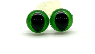 Plastic Safety Eyes with washers / 16 pcs Deep Green - 1/2" (12 mm)