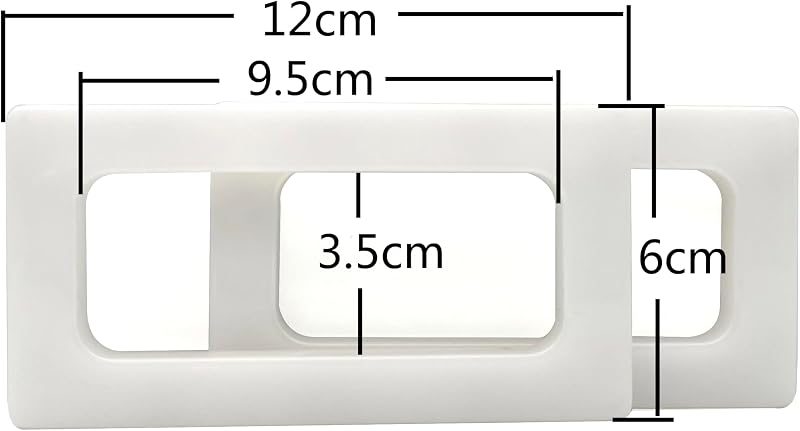 Resin Rectangle Cut-Out Purse Handles, 4 3/4" x 2 3/8" (12 x 6 cm) (Pair)