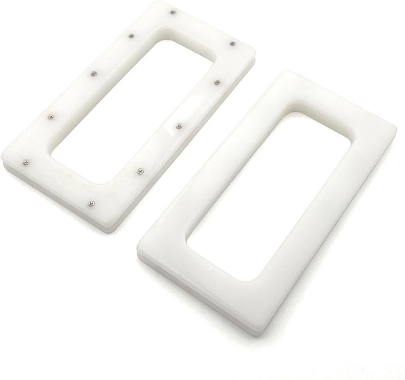 Resin Rectangle Cut-Out Purse Handles, 4 3/4" x 2 3/8" (12 x 6 cm) (Pair)