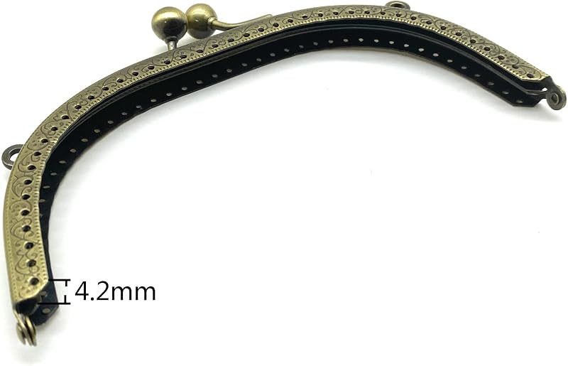 Arch Sew-In Kiss-Lock Purse Frame, 6 1/8" x 2 3/4" (15.5 x 7 cm)