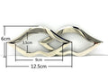 9cm lip shaped Metal Oval oblong Cut Out Grommet Purse Handle for Bag Purse clutch totes Making Nickel