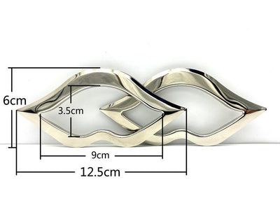 9cm lip shaped Metal Oval oblong Cut Out Grommet Purse Handle for Bag Purse clutch totes Making Nickel
