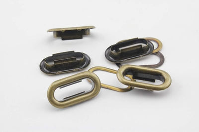 Iron Oval Eyelets Grommets and washers for Leather Purse Shoe Paper DIY Crafts Inner Width - Oval Grommet, Alloy/Iron