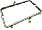 Rectangle Sew-In Kiss-Lock Purse Frame, 18.5 x 5.5 cm