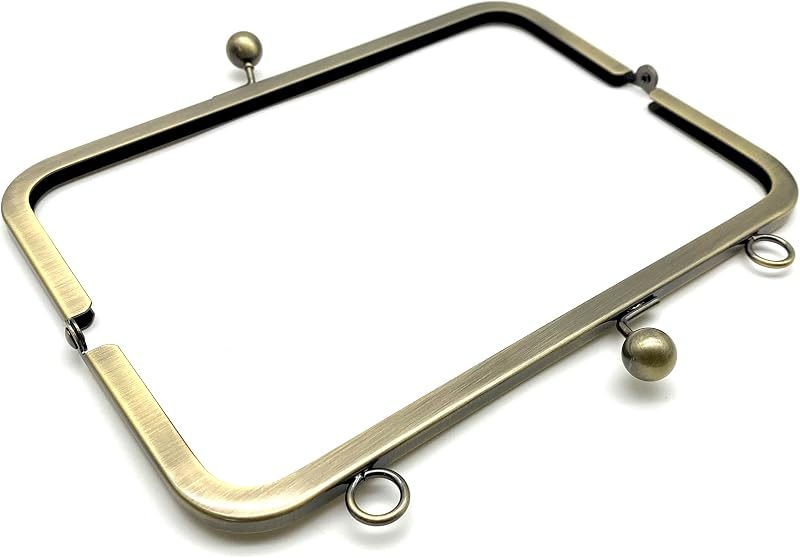 Rectangle Glue-In Kiss-Lock Purse Frame, 8" x 3" (20.5 x 7.5 cm)