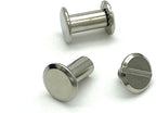 Iron Round Chicago Binding Screw Rivets Concho Screw Button Nail Rivet for DIY Leather Decoration Bookbinding / Nickel…
