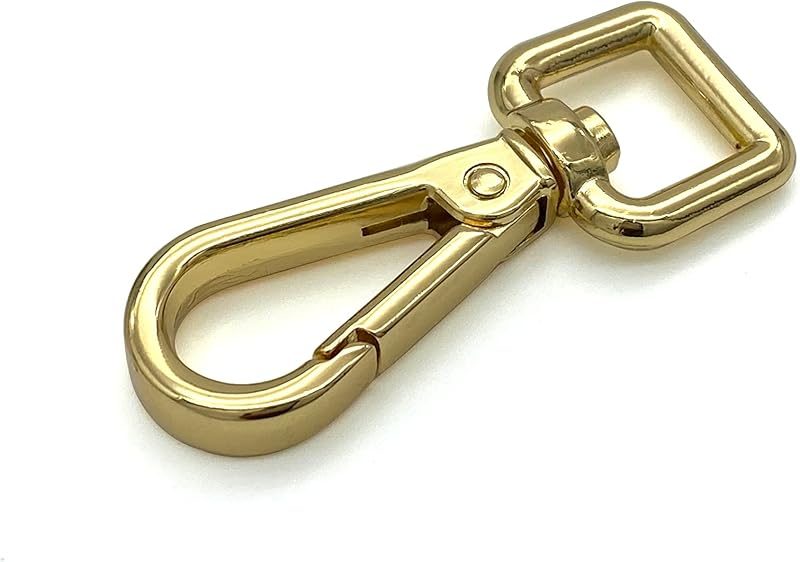 Push-Gate Swivel Snap Hook, Square Eye (1/2")