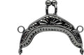 Vintage Embossed Sew-In Kiss-Lock Purse Frame, 2" x 1 3/16" (5 x 3 cm)