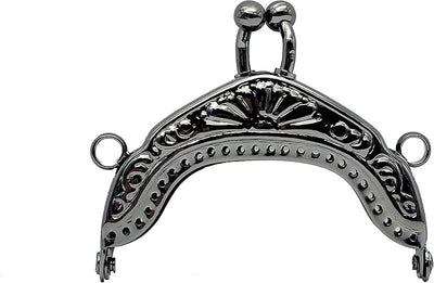 Vintage Embossed Sew-In Kiss-Lock Purse Frame, 2" x 1 3/16" (5 x 3 cm)