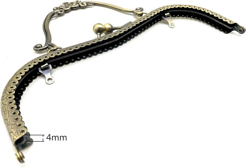 Rectangle Sew-In Kiss-Lock Purse Frame, 8" x 3" (20.5 x 7.5 cm)