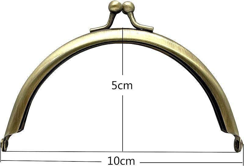 Glue-In Kiss-Lock Purse Frame, 4" x 2" (10 x 5 cm)