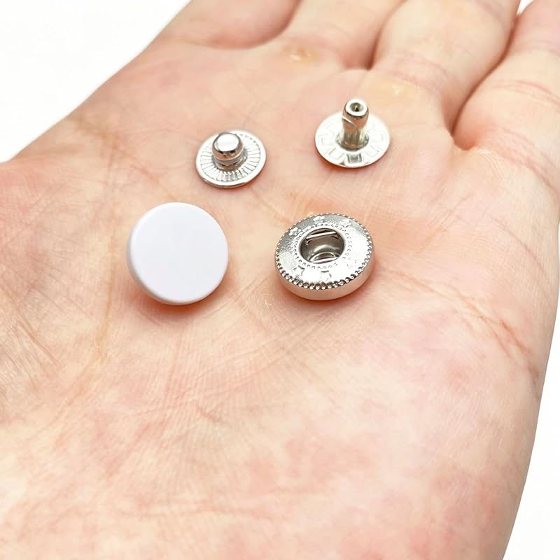 Zinc Alloy Flat top Cap snap Fastener Buttons Washable Press Stud for Sewing Leather Craft Clothing 1/2" (12 mm)