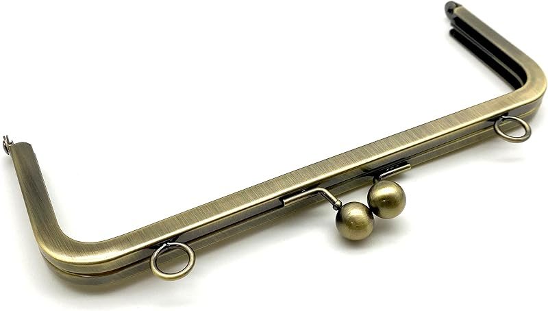 Rectangle Glue-In Kiss-Lock Purse Frame, 8" x 3" (20.5 x 7.5 cm)