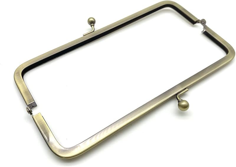 Rectangle Glue-In Kiss-Lock Purse Frame, 7" x 2" (18 x 5 cm)